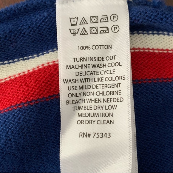 Frederik Anderson Copenhagen Retro Striped Sweater, Size Large - Picture 9 of 9